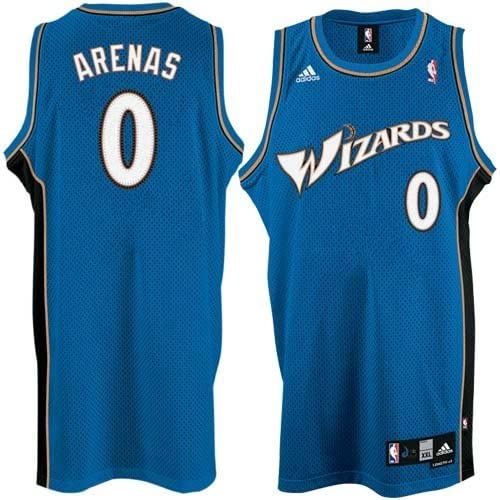 Men Custom adidas Gilbert Arenas 0 Washington Wizards Swingman NBA Blue Jerseys